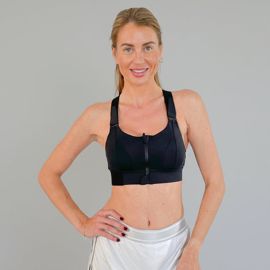 Acadia High Impact Sports Bra – Front Closure Sports Bra – High Compression No Bounce Support Adjustable