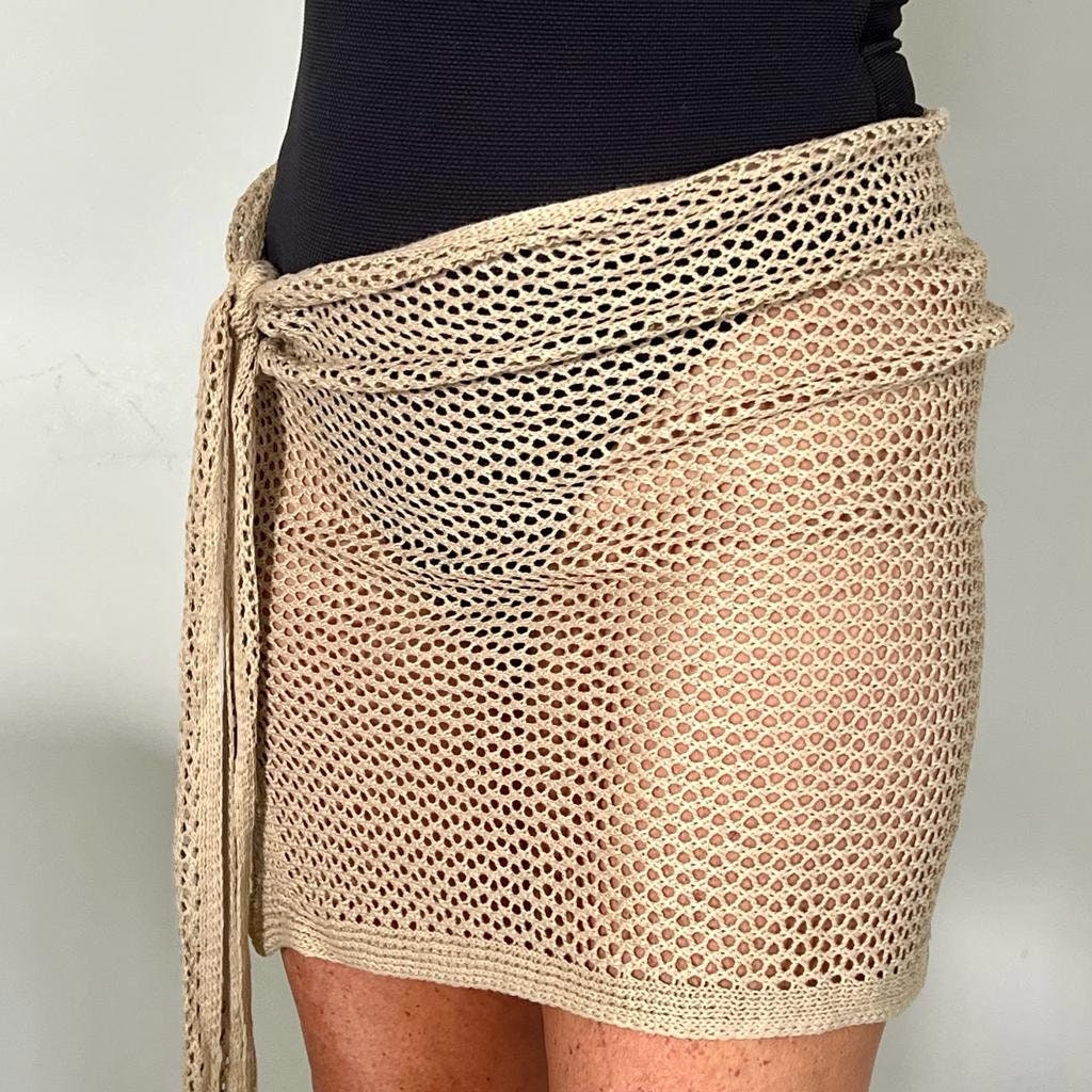 khaki mini skirt